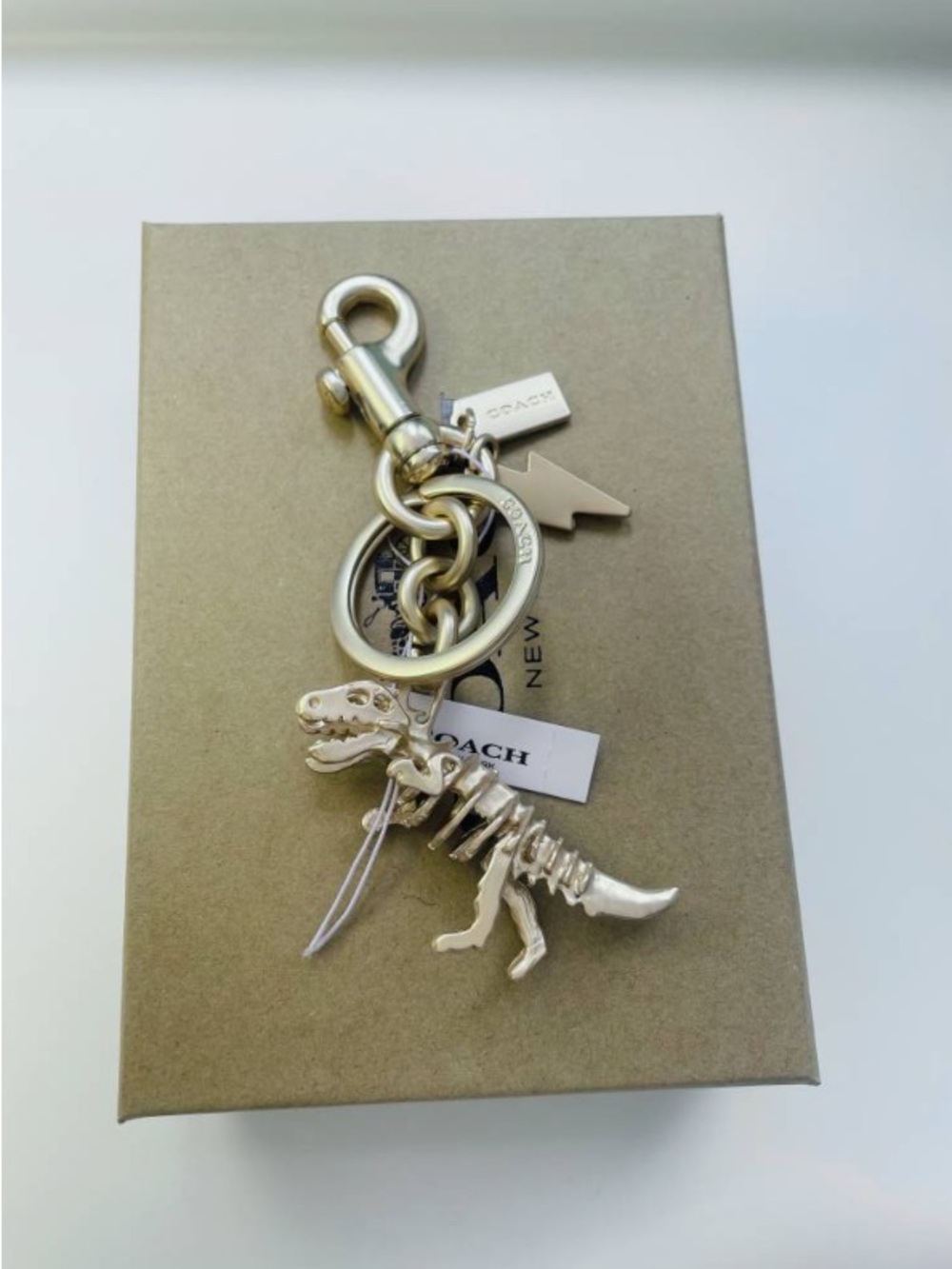 Coach Gold Rexy Skeleton Bag Charm Keychain - Picture 2 of 2